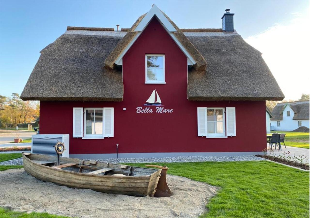 Reetdach-Ostseeferienhaus Bella Mare, Insel Usedom Zirchow Exterior foto
