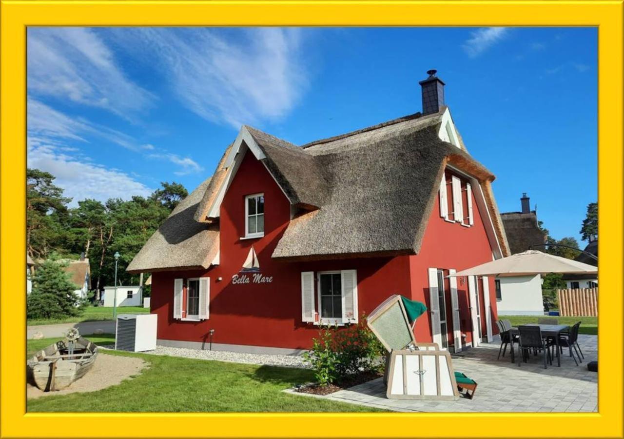 Reetdach-Ostseeferienhaus Bella Mare, Insel Usedom Zirchow Exterior foto