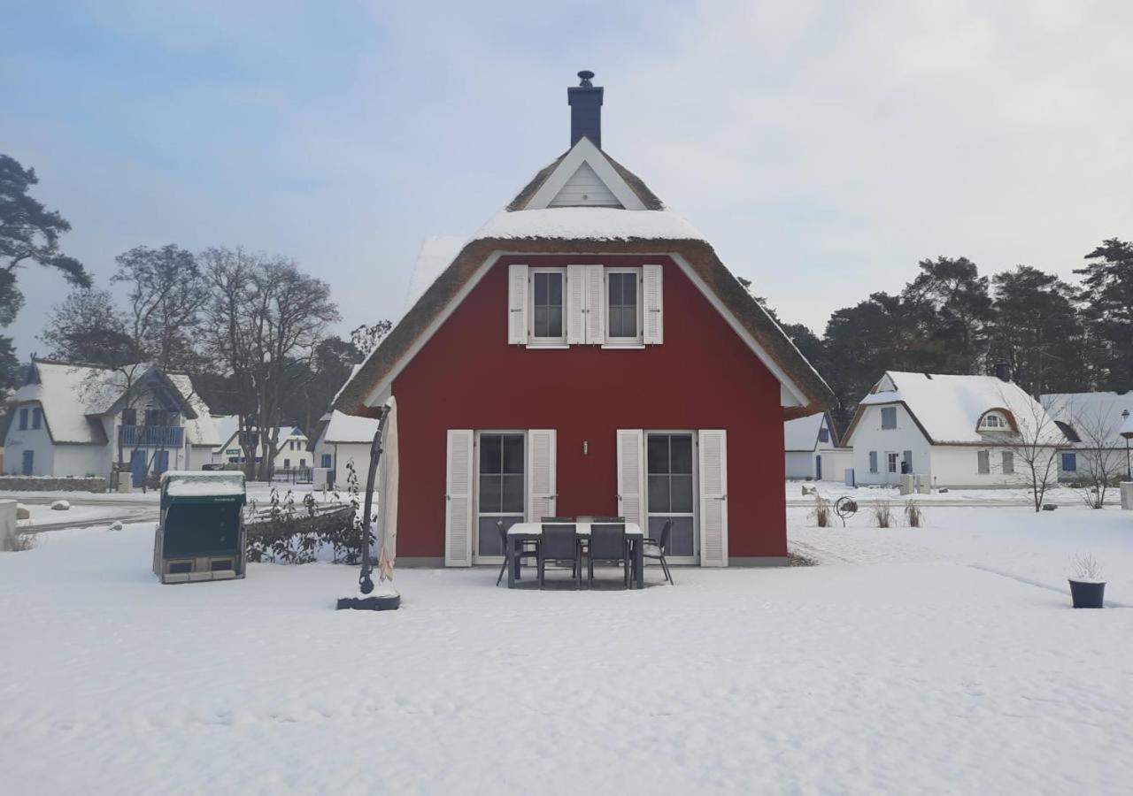 Reetdach-Ostseeferienhaus Bella Mare, Insel Usedom Zirchow Exterior foto